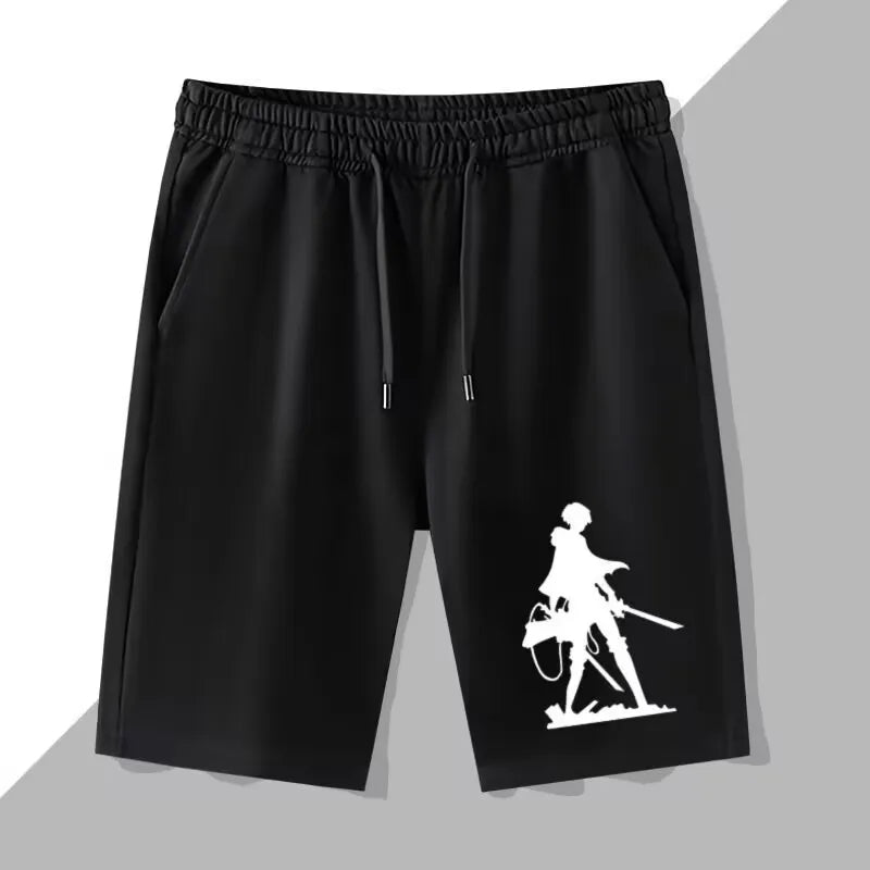 Attack on Giant Anime Shorts Wings of Liberty COS Allen Mikasa Survey Corps Five-Point Pants Men's Summer Fashion Trend Shorts