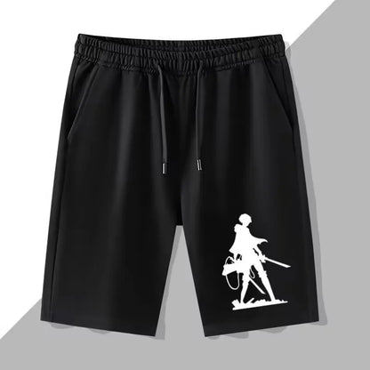 Attack on Giant Anime Shorts Wings of Liberty COS Allen Mikasa Survey Corps Five-Point Pants Men's Summer Fashion Trend Shorts