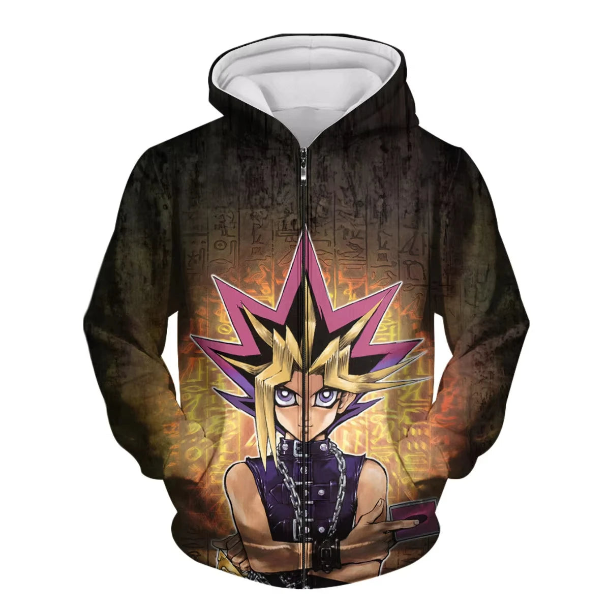 Japanese Anime Yu Gi Oh 3d Print Zip Up Hoodie Men Women Fashion Game Tracksuit Zipper Hoodie Sweatshirt Men Clothes Teen Jacket