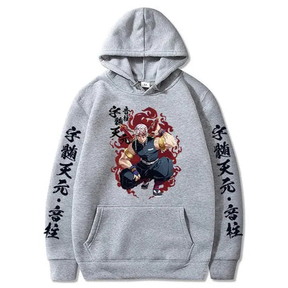 Demon Slayer Tengen Uzui Anime Hoodie Men Women Oversized Pullover Sweatshirt 2026 Autumn Winter New Casual Cosplay Streetwear