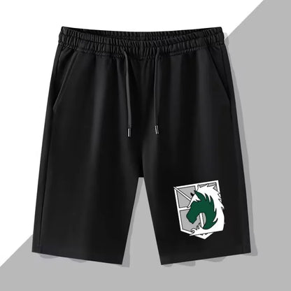 Attack on Giant Anime Shorts Wings of Liberty COS Allen Mikasa Survey Corps Five-Point Pants Men's Summer Fashion Trend Shorts