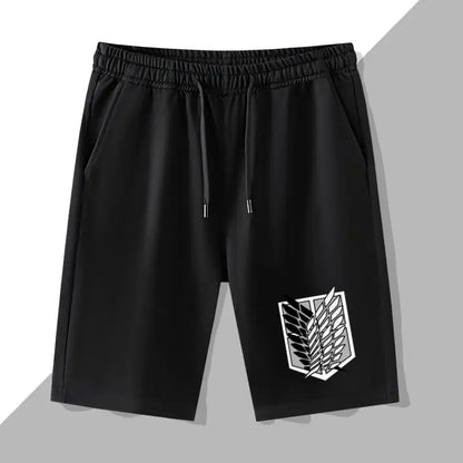 Attack on Giant Anime Shorts Wings of Liberty COS Allen Mikasa Survey Corps Five-Point Pants Men's Summer Fashion Trend Shorts