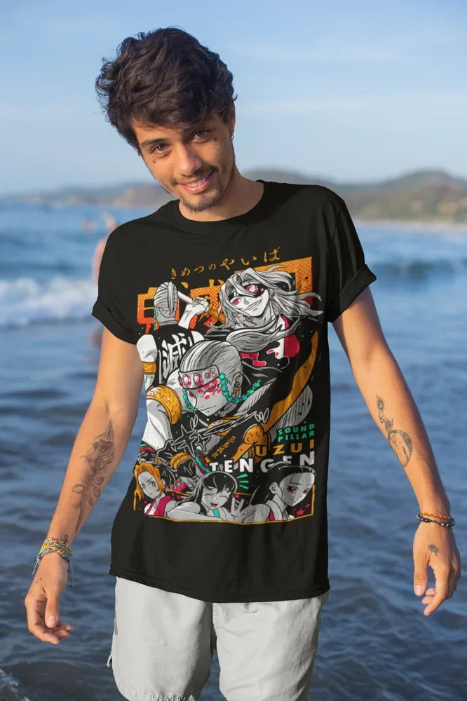 Uzui Tengen T-Shirt Demon Slayer Kimetsu No Yaiba Anime Sweater Soft Tee