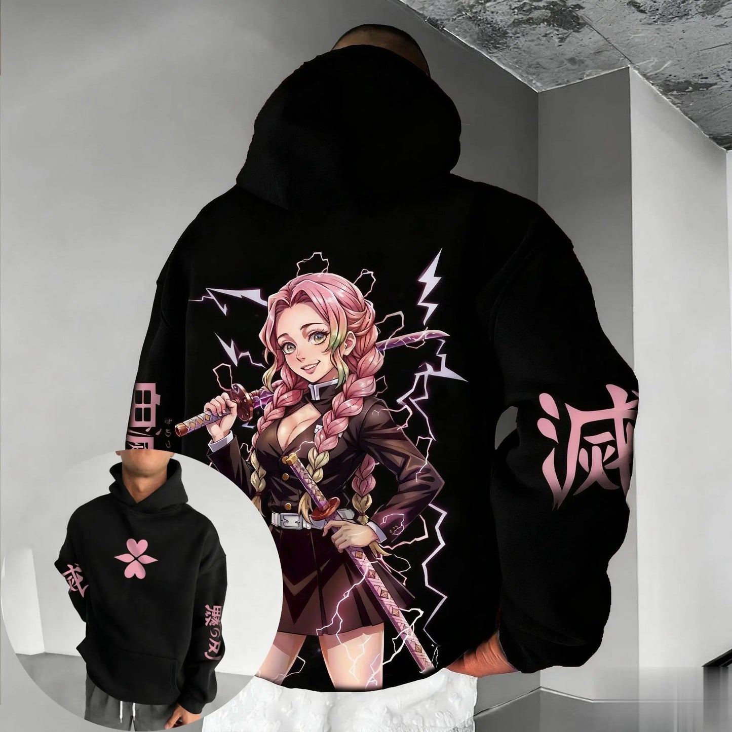 New Anime Trend "Demon Slayer" Hooded Sweatshirt - Women's and Men's Anime Print Street Casual Sportswear
