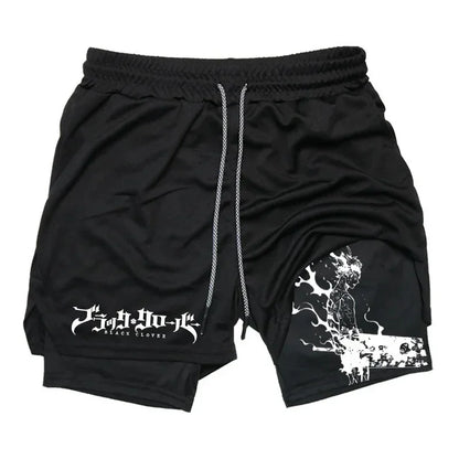 Black Clover Asta Demon Fashion 2025 New Form Black Shorts Men Cotton Casual Summer Streetwear Anime Graphic Print Workout Pants