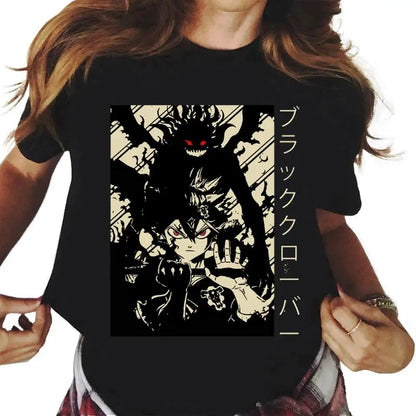 Japanese Anime Black Clover T Shirt Men Women Cartoon Graphic Print Short Sleeve Fashion Casual Plus Size Unisex T Shirt