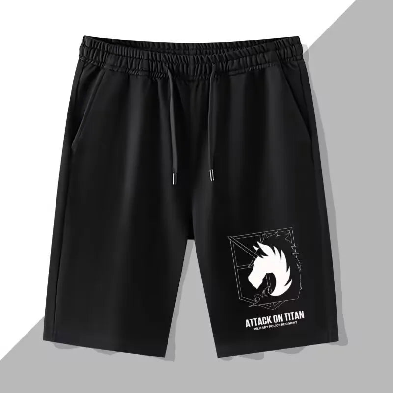 Attack on Giant Anime Shorts Wings of Liberty COS Allen Mikasa Survey Corps Five-Point Pants Men's Summer Fashion Trend Shorts