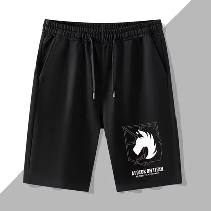 Attack on Giant Anime Shorts Wings of Liberty COS Allen Mikasa Survey Corps Five-Point Pants Men's Summer Fashion Trend Shorts